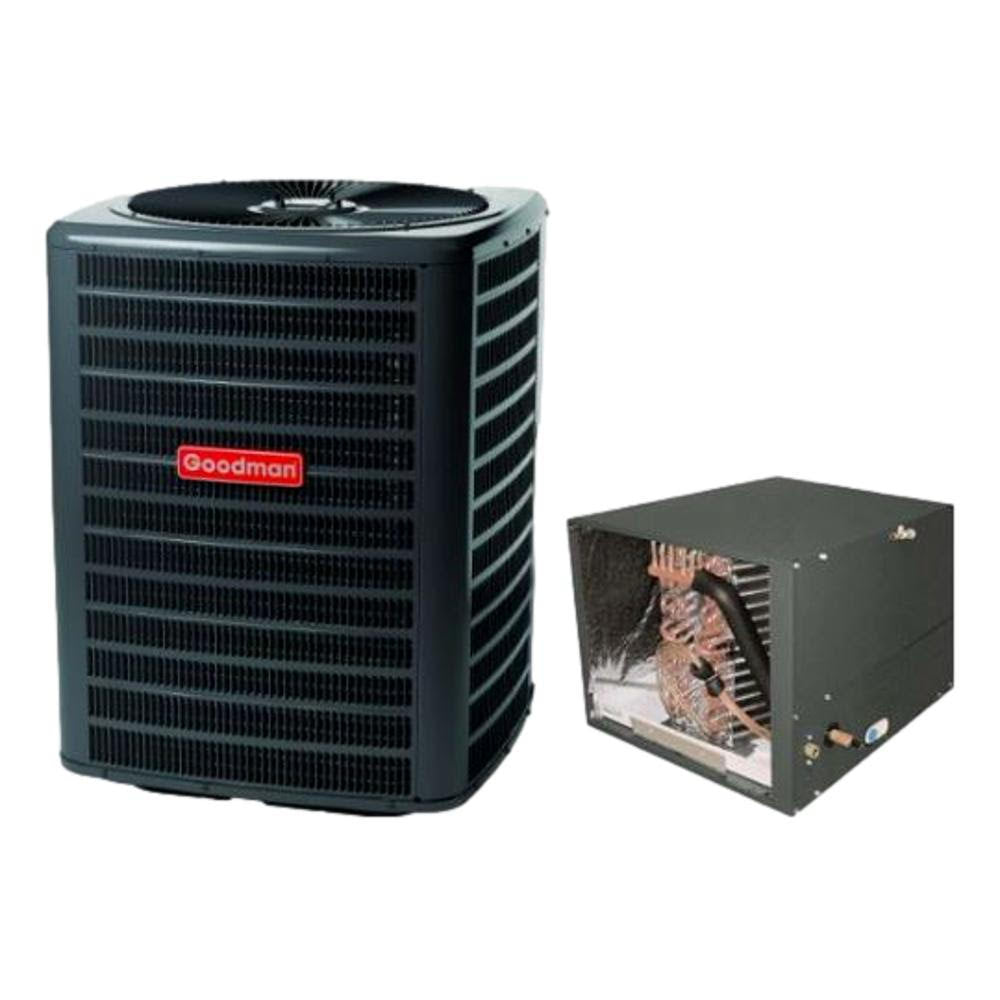 Goodman 1.5 TON 14.3 SEER2 AC Only condenser and horizontal coil (GSXM401810, CHPTA1822A4)