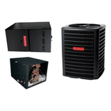Goodman 16 SEER 3 TON complete split HORIZONTAL AC system with NEW 9 SPEED furnace