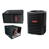 Goodman 16 SEER 3 TON complete split HORIZONTAL AC system with NEW 9 SPEED furnace