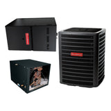 Goodman 2 TON 17.2 SEER2 Horizontal AC system with 80% AFUE 80k BTU 2 stage Furnace (GSXC702410, CHPTA2426B4, GMVC800803BN)