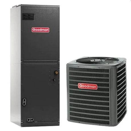 Goodman 1.5 TON 15.2 SEER2 Multi-Position Heat Pump condenser and air handler (GSZH501810, AMST30BU1400)