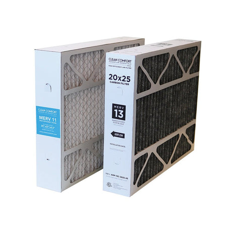 Clean Comfort MERV 13 Carbon Infused Pleated Air Filter 25X25X4.5 (4pk)