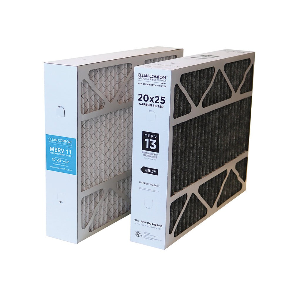 Clean Comfort MERV 13 Carbon Infused Pleated Air Filter 14X25X4.5 (4pk)