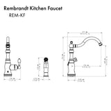 ZLINE Rembrandt Kitchen Faucet with Color Options (REM-KF)