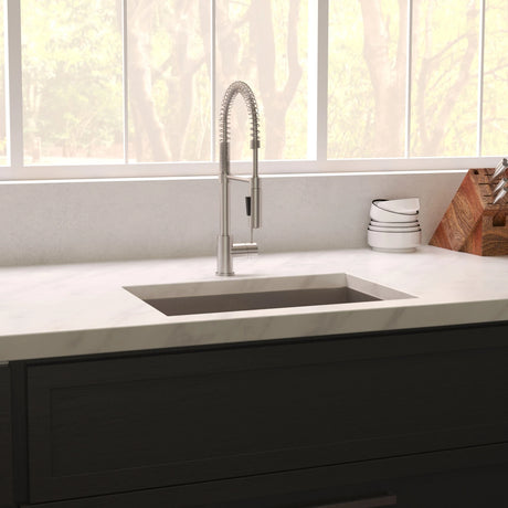 ZLINE 27" Meribel Undermount Single Bowl Kitchen Sink with Bottom Grid (SRS-27)