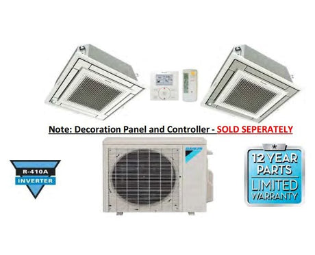 Daikin Vista Series 12k BTU 20 SEER Heat Pump with Ceiling Cassette indoor unit