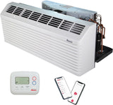 AMANA PTAC 12,000 BTU Air Conditioner Heat Pump PTH123J35AXXX with 3.5 kW Heater 20 Amp plug, White
