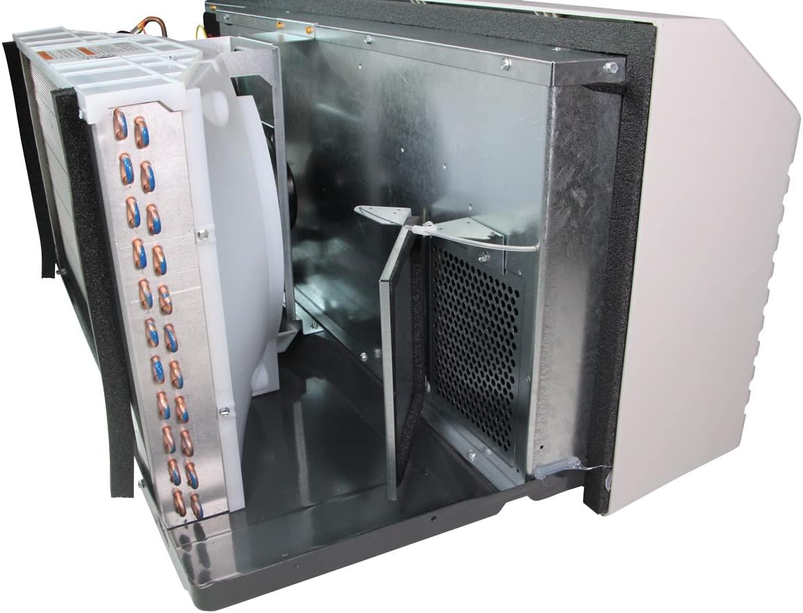 AMANA PTAC 12,000 BTU Air Conditioner Heat Pump PTH123K35AXXX with 3.5 kW Heater 20 Amp plug, White