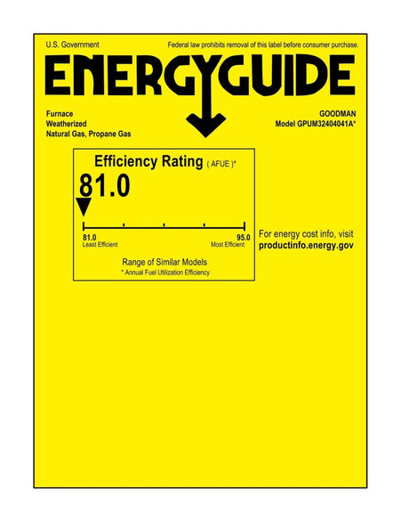 Goodman 2 TON 13.4 SEER2 Ultra-Low NOx Gas/Electric Packaged Unit (GPUM32404041)