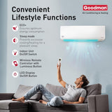 Goodman Mini Split 12,000 BTU 18 SEER2, Inverter Ductless Air Conditioner with Heat Pump System, Energy-Efficient Mini Split Air Conditioner, Installation Kit Included, 230V