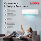 Goodman Mini Split 18,000 BTU 18 SEER2, Inverter Ductless Air Conditioner with Heat Pump System, Energy-Efficient Mini Split Air Conditioner, Installation Kit Included, 230V