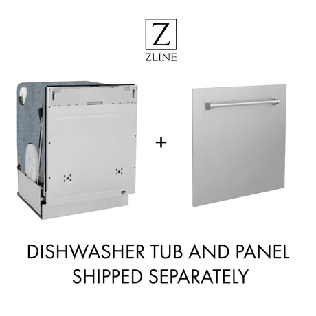 ZLINE 24" Monument Series 3rd Rack Top Touch Control Dishwasher with Color Options and Stainless Steel Tub, 45dBa (DWMT-24)