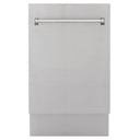 ZLINE 18" Tallac Series 3rd Rack Top Control Dishwasher in Custom Panel Ready with Stainless Steel Tub, 51dBa (DWV-18)