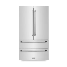 ZLINE 36 in. 22.5 cu. ft Freestanding French Door Refrigerator with Ice Maker in Fingerprint Resistant Stainless Steel (RFM-36)