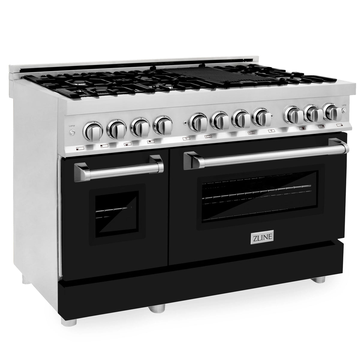 ZLINE 48" Professional Dual Fuel Range in Stainless Steel with Color Door Options (RA48)