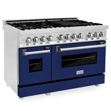 ZLINE 48" Professional Dual Fuel Range in Stainless Steel with Color Door Options (RA48)