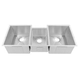 ZLINE 45" Breckenridge Undermount Triple Bowl Kitchen Sink with Bottom Grid and Accessories (SLT-45)