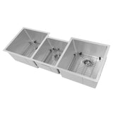 ZLINE 45" Breckenridge Undermount Triple Bowl Kitchen Sink with Bottom Grid and Accessories (SLT-45)