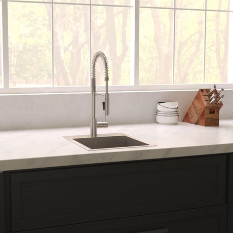 ZLINE 15" Donner Topmount Single Bowl Bar Kitchen Sink (STS-15)