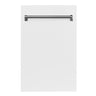 ZLINE 18 in. Compact Top Control Dishwasher 120-Volt with Stainless Steel Tub and Traditional Style Handle