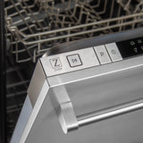 ZLINE 18 in. Compact Top Control Dishwasher 120-Volt with Stainless Steel Tub and Traditional Style Handle