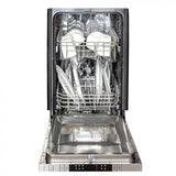 ZLINE 18 in. Compact Top Control Dishwasher 120-Volt with Stainless Steel Tub and Traditional Style Handle