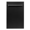 ZLINE 18 in. Compact Top Control Dishwasher 120-Volt with Stainless Steel Tub and Traditional Style Handle