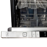 ZLINE 24 in. Top Control Dishwasher 120-Volt with Stainless Steel Tub and Traditional Style Handle