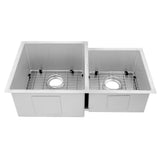 ZLINE 32" Jackson Undermount Double Bowl Kitchen Sink with Bottom Grid (SRDR-32)