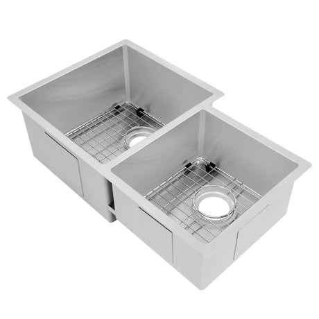 ZLINE 32" Jackson Undermount Double Bowl Kitchen Sink with Bottom Grid (SRDR-32)