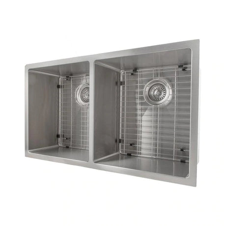 ZLINE 33" Anton Undermount Double Bowl Kitchen Sink with Bottom Grid (SR50D-33)