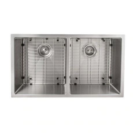 ZLINE 33" Anton Undermount Double Bowl Kitchen Sink with Bottom Grid (SR50D-33)