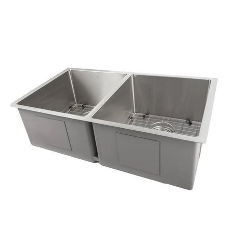 ZLINE 33" Anton Undermount Double Bowl Kitchen Sink with Bottom Grid (SR50D-33)