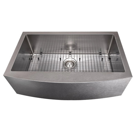 ZLINE 33" Vail Farmhouse Apron Mount Single Bowl Kitchen Sink with Bottom Grid (SAS)