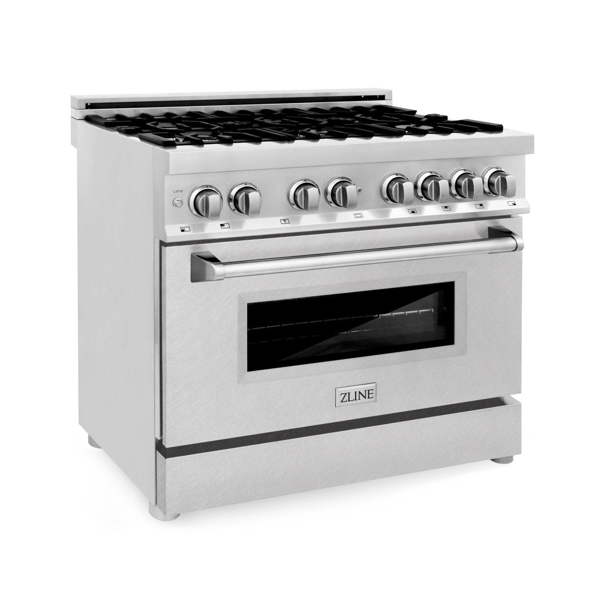 ZLINE RC36-PBT 36 in. Dropin Cooktop with 6 GAS Burners and Black Porcelain Top
