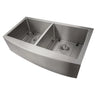 ZLINE 36" Niseko Farmhouse Apron Mount Double Bowl Kitchen Sink with Bottom Grid (SA50D)