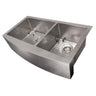 ZLINE 36" Courchevel Farmhouse Apron Mount Double Bowl Kitchen Sink with Bottom Grid (SA60D)