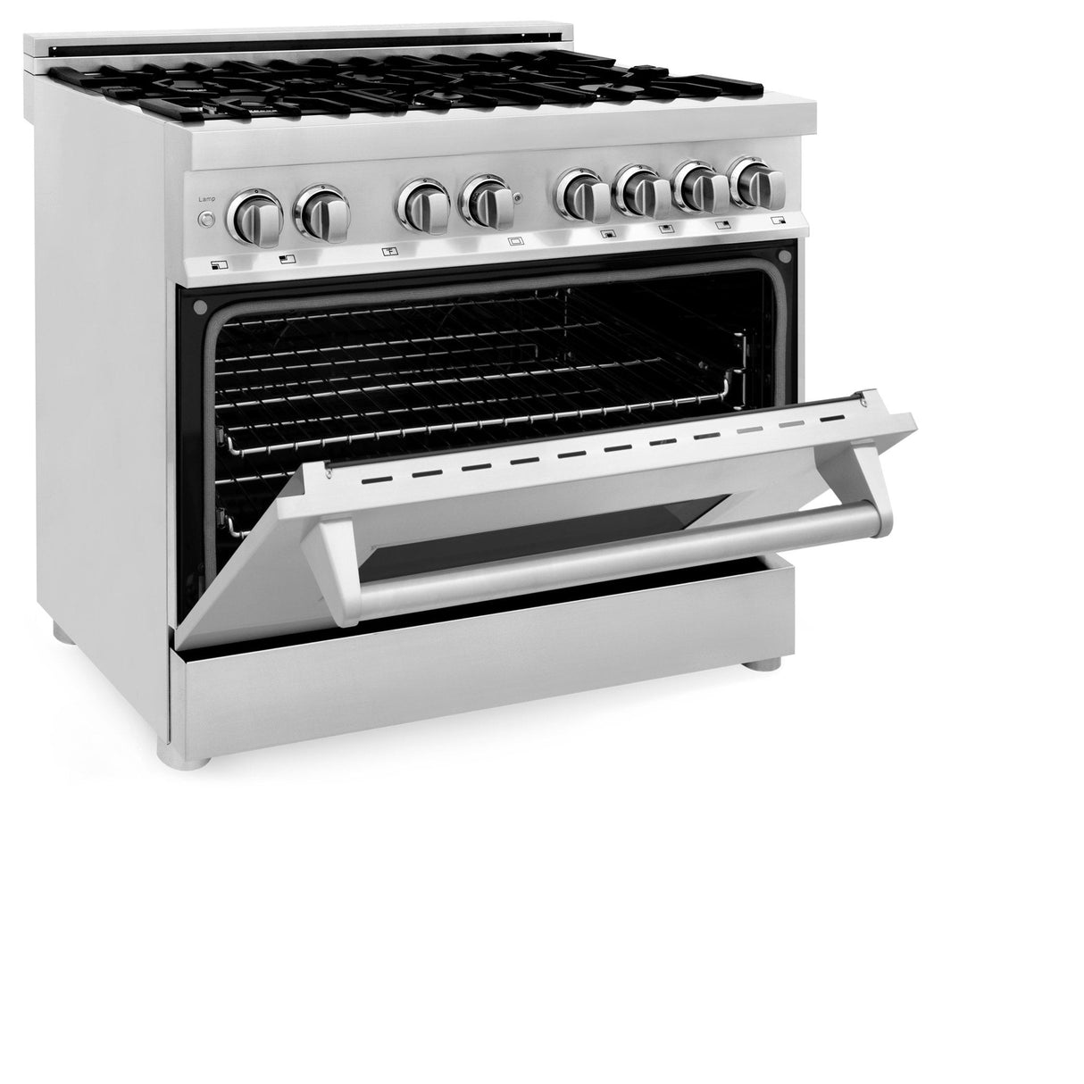 ZLINE 36" Dual Fuel Range with Gas Stove and Electric Oven in Stainless Steel with Color Door Options (RA36)