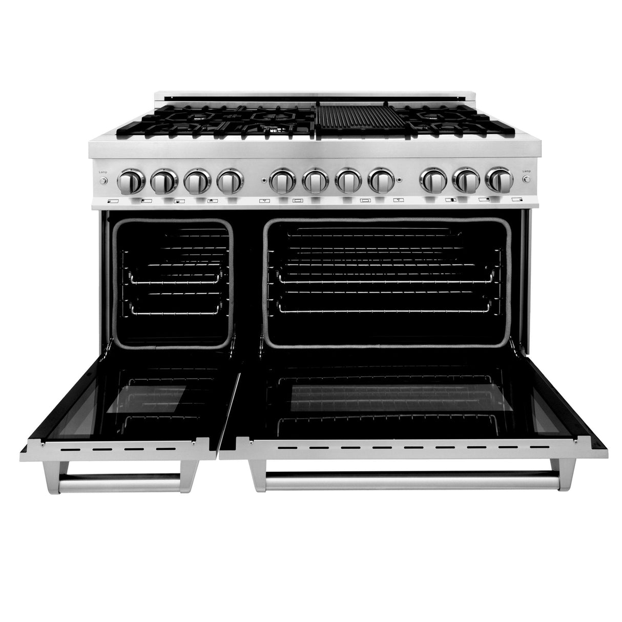 ZLINE 48" Professional Dual Fuel Range in Stainless Steel with Color Door Options (RA48)