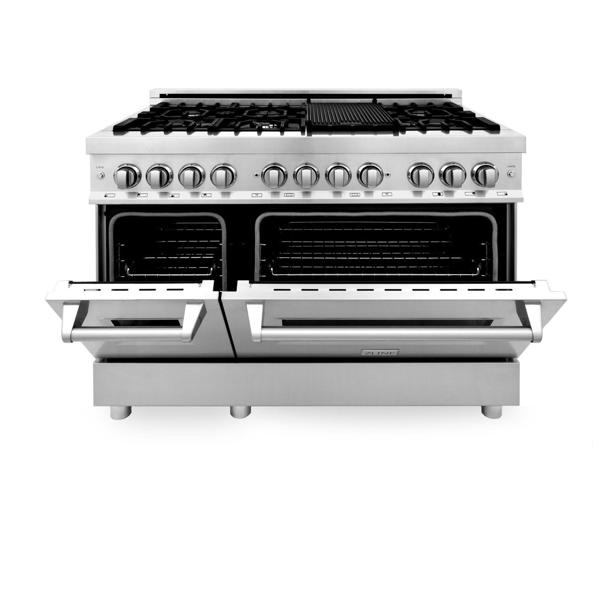 ZLINE 48" Professional Dual Fuel Range in Stainless Steel with Color Door Options (RA48)