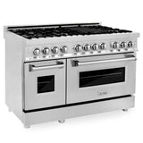 ZLINE 48" Professional Dual Fuel Range in Stainless Steel with Color Door Options (RA48)