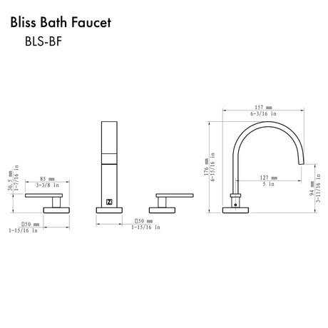 ZLINE Bliss Bath Faucet with Color Options (BLS-BF)