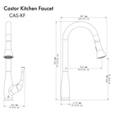 ZLINE Castor Kitchen Faucet with Color Options (CAS-KF)