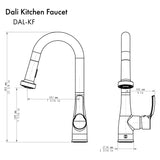 ZLINE Dali Kitchen Faucet with Color Options (DAL-KF)