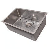 ZLINE 27" Meribel Undermount Single Bowl Kitchen Sink with Bottom Grid (SRS-27)