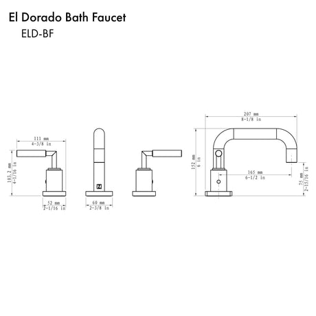 ZLINE El Dorado Bath Faucet with Color Options (ELD-BF)