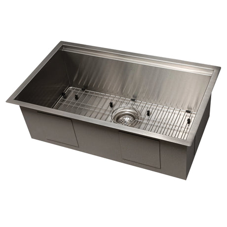ZLINE 30" Garmisch Undermount Single Bowl Kitchen Sink with Bottom Grid and Accessories (SLS)