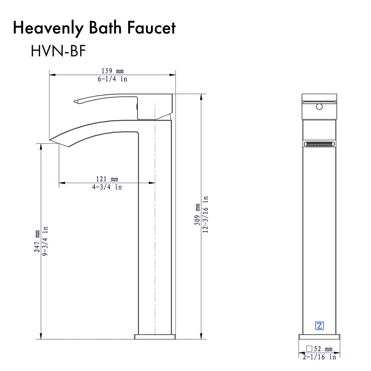 ZLINE Heavenly Bath Faucet with Color Options (HVN-BF)