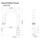 ZLINE Monet Kitchen Faucet with Color Options (MON-KF)