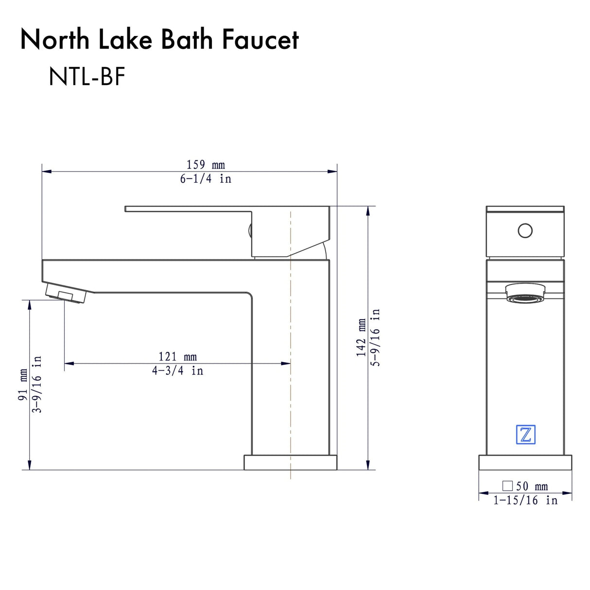 ZLINE North Lake Bath Faucet with Color Options (NTL-BF)